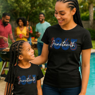 Patriotic Juneteenth 1865 Red, White & Blue  T-Shirt