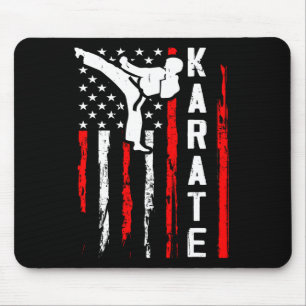 Patriotic Karate Martial Arts Us Flag Black Belt C Mouse Mat