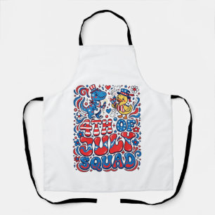 Patriotic Kawaii Dinosaur Best Step-dad Ever Step- Apron