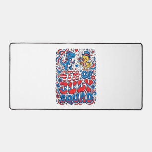 Patriotic Kawaii Dinosaur Best Step-dad Ever Step- Desk Mat