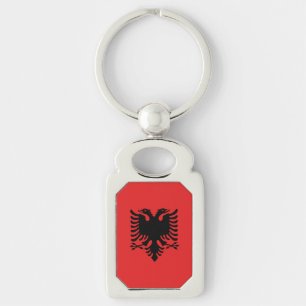 Patriotic keychain with Flag of Albania