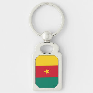 Patriotic keychain with Flag of Cameroon