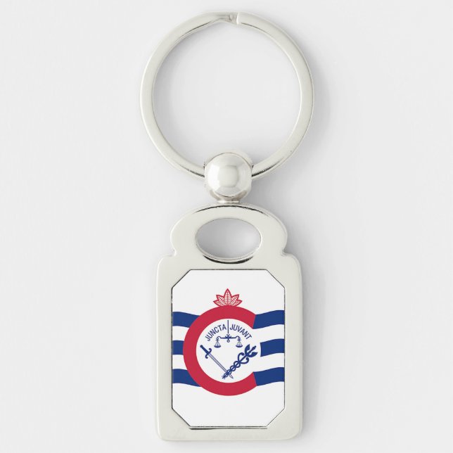 Patriotic keychain with Flag of Cincinnati (Front)