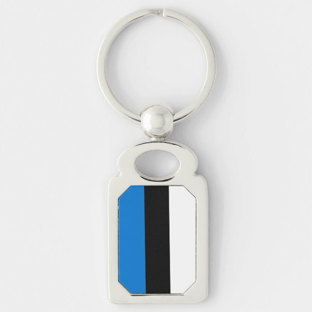 Patriotic keychain with Flag of Estonia (Front)