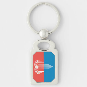 Patriotic keychain with Flag of Kansas City