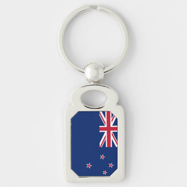 Patriotic keychain with Flag of New Zealand (Front)