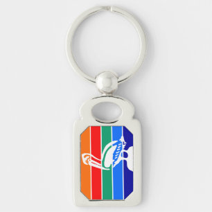 Patriotic keychain with Flag of St. Petersburg