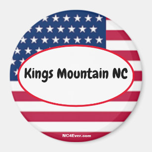 Patriotic Kings Mountain NC Refrigerator Magnet
