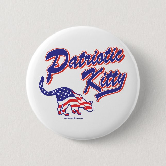 Patriotic-Kitty-2 6 Cm Round Badge (Front)