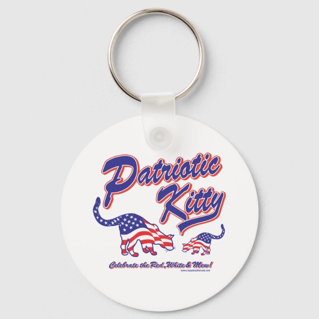 Patriotic Kitty Cats Key Ring (Front)