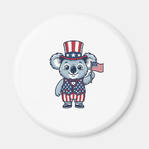 Patriotic Koala Vector Vintage Shirt Design_1 Magnet
