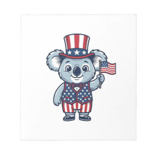 Patriotic Koala Vector Vintage Shirt Design_1 Notepad