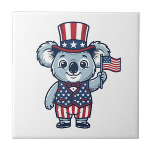 Patriotic Koala Vector Vintage Shirt Design_1 Tile