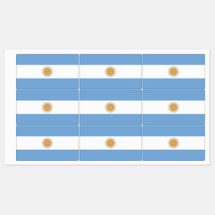 Patriotic labels with flag of Argentina