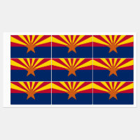 Patriotic labels with flag of Arizona State, USA