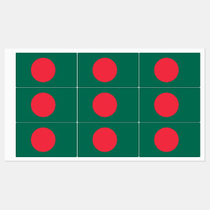 Patriotic labels with flag of Bangladesh