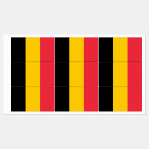 Patriotic labels with flag of Belgium