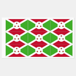 Patriotic labels with flag of Burundi