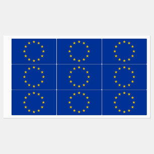 Patriotic labels with flag of European Union