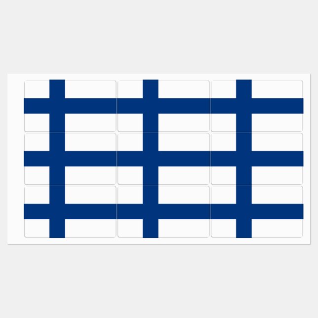 Patriotic labels with flag of Finland (Sheet)