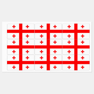 Patriotic labels with flag of Georgia