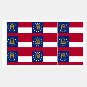 Patriotic labels with flag of Georgia State