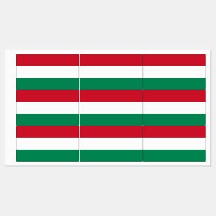 Patriotic labels with flag of Hungary
