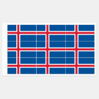 Patriotic labels with flag of Iceland