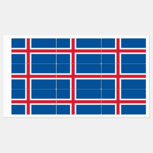 Patriotic labels with flag of Iceland