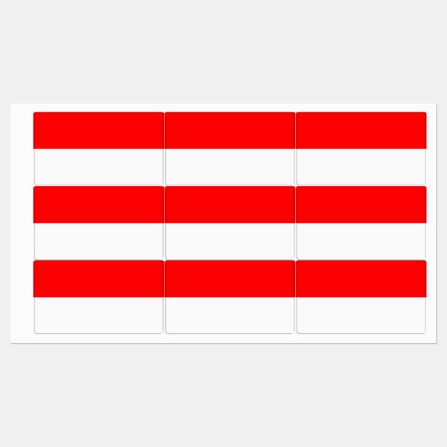 Patriotic labels with flag of Indonesia (Sheet)