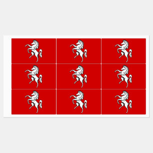 Patriotic labels with flag of Kent County