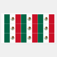 Patriotic labels with flag of Mexico