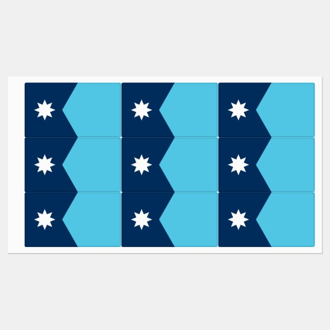 Patriotic labels with flag of Minnesota (Sheet)