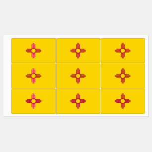 Patriotic labels with flag of New Mexico State