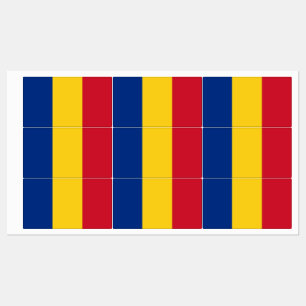 Patriotic labels with flag of Romania