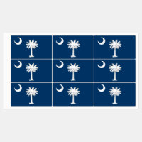 Patriotic labels with flag of South Carolina State