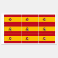 Patriotic labels with flag of Spain