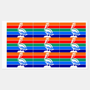 Patriotic labels with flag of St. Petersburg