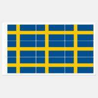 Patriotic labels with flag of Sweden