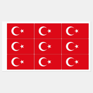Patriotic labels with flag of Turkey