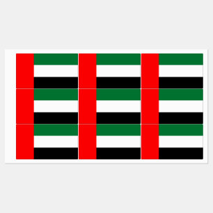Patriotic labels with flag of UAE