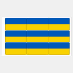 Patriotic labels with flag of Ukraine