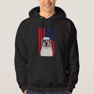 Patriotic Labrador Dog 4th Of July Usa American Fl Hoodie