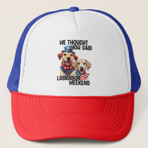 Patriotic Labrador Dogs Quote Funny Humour Trucker Hat