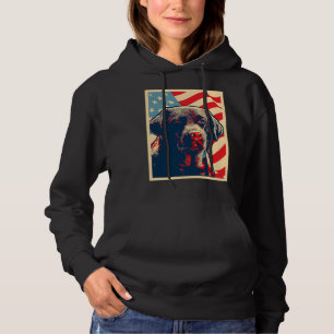 Patriotic Labrador Retriever Dog American Flag Hoodie