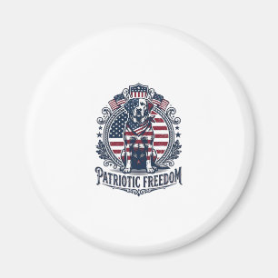 Patriotic Labrador Retriever Vector Graphic Tee_1 Magnet
