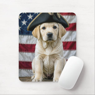 Patriotic Labrador Retriever With Tricorn Hat Mouse Mat