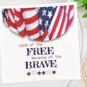Patriotic Land of the Free Bunting Napkin