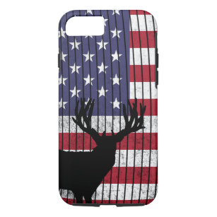 Patriotic Large Antlered Deer Case-Mate iPhone Case