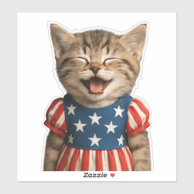 Patriotic Laughing Kitty (Sheet)